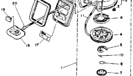 Manual Starter for лодочного мотора YAMAHA 3MLHR1993 year 