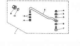 Steering Guide Attachment для лодочного мотора YAMAHA 40TLRT1995 г. 