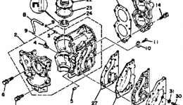 Crankcase Cylinder for лодочного мотора YAMAHA 30ELK1985 year 