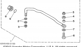 Steering Guide for лодочного мотора YAMAHA 9.9MSHX1999 year 