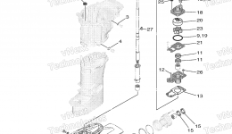 Repair Kit 2 для лодочного мотора YAMAHA F25LMHC (0117)2006 г. 