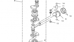 Коленвал и поршневая группа для лодочного мотора YAMAHA 9.9MSHW1998 г. 