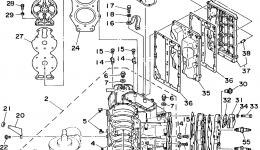 Cylinder Crankcase для лодочного мотора YAMAHA P115TLRS1994 г. 