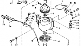 Manual Starter for лодочного мотора YAMAHA F9.9MSHQ1992 year 