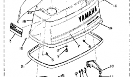Top Cowling для лодочного мотора YAMAHA 90ETXN1984 г. 