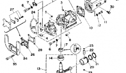 Crankcase Cylinder Piston для лодочного мотора YAMAHA 2SF1989 г. 