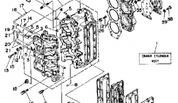 Cylinder Crankcase for лодочного мотора YAMAHA 90TJRQ1992 year 
