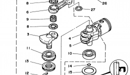 Коленвал и поршневая группа для лодочного мотора YAMAHA C25MLHV1997 г. 
