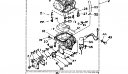Карбюратор для лодочного мотора YAMAHA 40MLHT1995 г. 