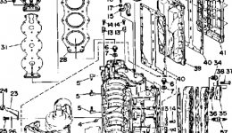 Crankcase Cylinder для лодочного мотора YAMAHA PROV150LF1989 г. 