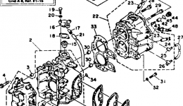 Cylinder Crankcase для лодочного мотора YAMAHA F9.9MLHR1993 г. 