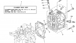 Cylinder Head Assy для лодочного мотора YAMAHA F6MSHD2005 г. 