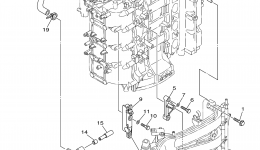 Intake 2 для лодочного мотора YAMAHA F90TXR (0407) 62P-1010402~ F90TLT_TXR_TJR 61P-1028830~2006 г. 