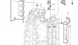 Cylinder Crankcase 3 для лодочного мотора YAMAHA F350XCC (0116)2006 г. 