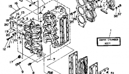 Crankcase Cylinder для лодочного мотора YAMAHA 90ETLF-JD1989 г. 