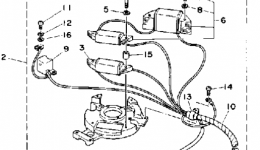 Cdi Magneto (Ft9.9E) для лодочного мотора YAMAHA FT9.9ELG1988 г. 
