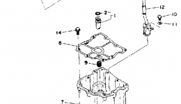 Масляный поддон для лодочного мотора YAMAHA T9.9ELHQ1992 г. 