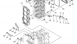 Cylinder Crankcase 2 для лодочного мотора YAMAHA F50TLR (0405) 6C1-1006373~1012526 F60TLR_TJR 6C5-1007597~10164482006 г. 