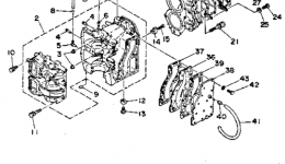 Cylinder Crankcase for лодочного мотора YAMAHA C40MSHR1993 year 