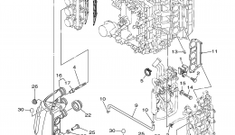Intake 1 для лодочного мотора YAMAHA F225TXR (0408) CA2006 г. 