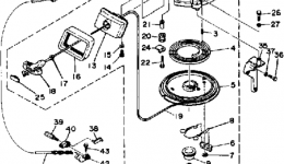 Manual Starter for лодочного мотора YAMAHA 40ELN1984 year 