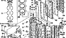 Crankcase Cylinder for лодочного мотора YAMAHA L150ETXJ1986 year 