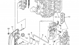 Intake для лодочного мотора YAMAHA F225TXRA2002 г. 