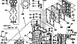 Crankcase Cylinder для лодочного мотора YAMAHA 115ETLHJD (115ETXH)1987 г. 