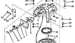 Manual Starter for лодочного мотора YAMAHA 30ELK1985 year 