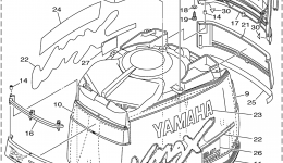 Top Cowling для лодочного мотора YAMAHA VX225TLRA2002 г. 