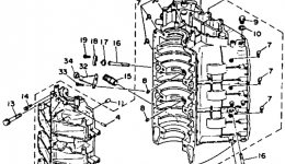 Cylinder Crankcase 1 для лодочного мотора YAMAHA 250TXRR1993 г. 