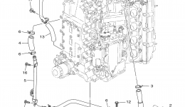 Cylinder Crankcase 4 для лодочного мотора YAMAHA LF350UCB_0 (0112)2006 г. 