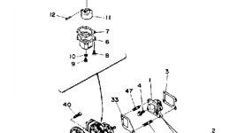 Intake Carburetor for лодочного мотора YAMAHA 4MSHP1991 year 
