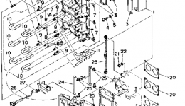 Intake для лодочного мотора YAMAHA 200ETLF-JD (200ETLF-JD)1989 г. 