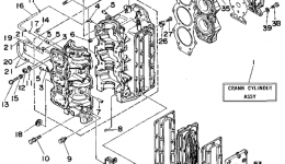 Cylinder Crankcase для лодочного мотора YAMAHA 90TLRS1994 г. 