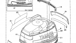 Top Cowling для лодочного мотора YAMAHA L130TXRV1997 г. 