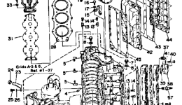 Crankcase Cylinder for лодочного мотора YAMAHA PROV150LH1987 year 