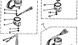 Optional Parts Gauges & Component Parts 3 для лодочного мотора YAMAHA L250TURR1993 г. 
