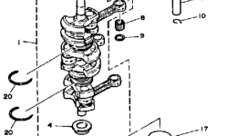 Crank Piston для лодочного мотора YAMAHA 40ESJ1986 г. 