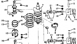 Crank Piston for лодочного мотора YAMAHA 115ETXK1985 year 