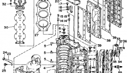 Cylinder Crankcase for лодочного мотора YAMAHA 150TJRT1995 year 