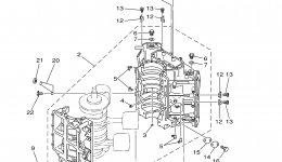 Cylinder Crankcase 1 для лодочного мотора YAMAHA C115TXRY2000 г. 