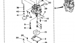 Карбюратор для лодочного мотора YAMAHA T9.9ELRW1998 г. 