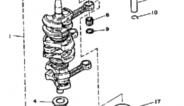 Crank Piston для лодочного мотора YAMAHA 40ELK1985 г. 