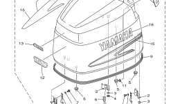 Top Cowling для лодочного мотора YAMAHA 150TXR (0509)2006 г. 