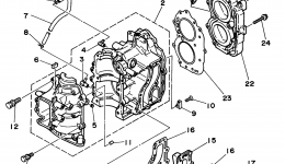 Cylinder Crankcase для лодочного мотора YAMAHA 15MLHT1995 г. 