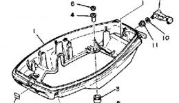 Bottom Cowling для лодочного мотора YAMAHA 30ELN1984 г. 