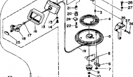 Manual Starter for лодочного мотора YAMAHA 40SH-JD1987 year 