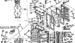 Crankcase Cylinder для лодочного мотора YAMAHA 115ETLN1984 г. 