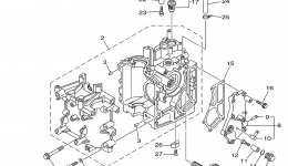 Cylinder Crankcase 1 для лодочного мотора YAMAHA F15CPLH (0406) 6AGK-1000001~1005905 F20MSH_MLH_ESH_ELHESRELRPLHPL2006 г. 